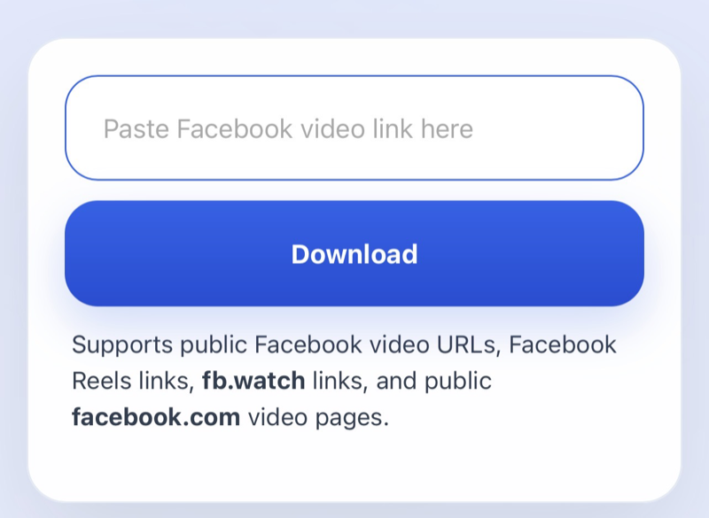 Paste Facebook link